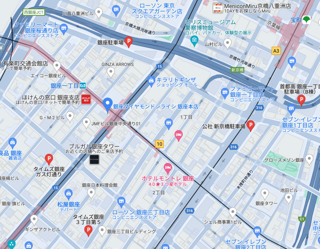 フィオーレ仙台店周辺の駐車場情報です。